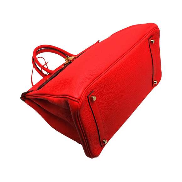 Hermes Women's Orange Togo Leather Birkin Bag - A Condition in Orange - Picture 3 of 10